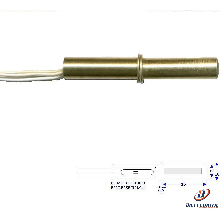 1 Contatto Magnetico Nc A Sigaretta Ottone Securvera Sv-Kmbeacb1Sd