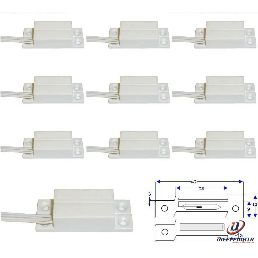 10 Contatti Magnetici Alette Fissaggio Nc + Tamper Securvera Sv-Kmbeacb4Sd