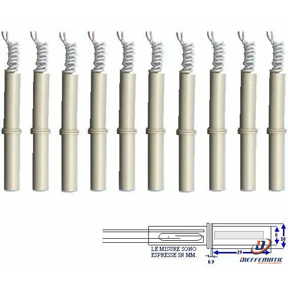 10 Contatti Magnetici Nc A Sigaretta Plastica Securvera Sv-Kmbeacb4Se