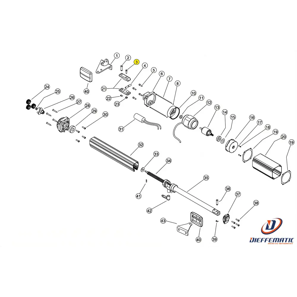 100065B Vite Tcei 6X20 Linear 11 Vh 230V Ricambio