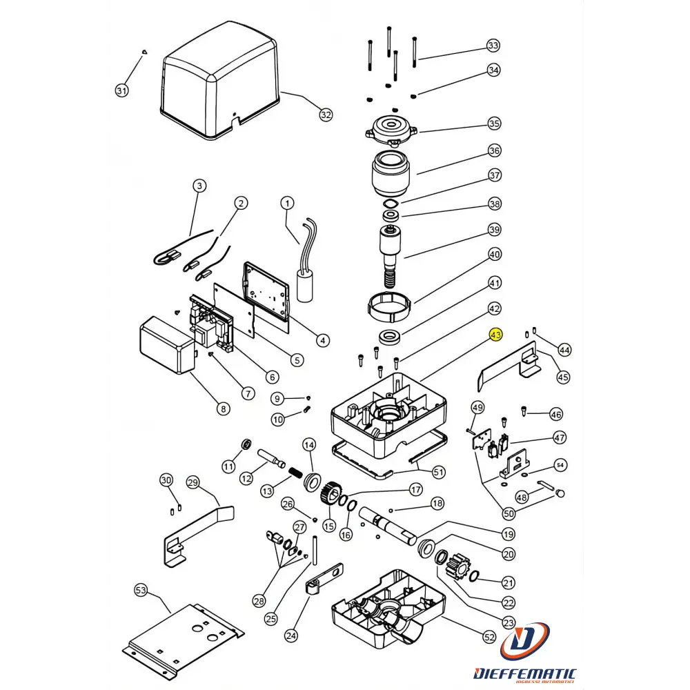 100916 Scatola Motore Superiore Alluminio Simply Kv6 230 Ricambio