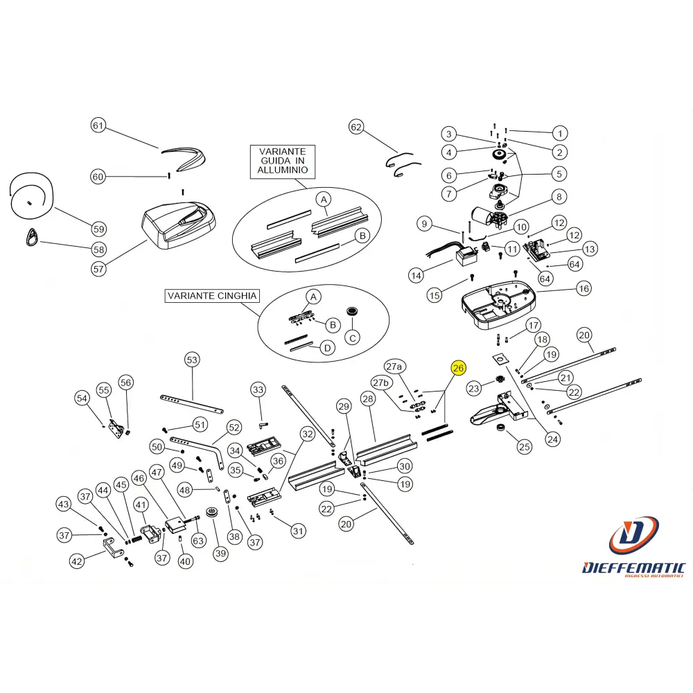114022 Kit Catena + 2 Giunti Forcella Utile Uniko Ricambio