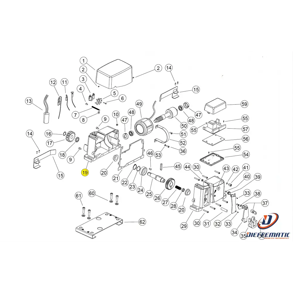 120043 Scatola Motore Lato Ingranaggio Ag Future Kv10 Ricambio