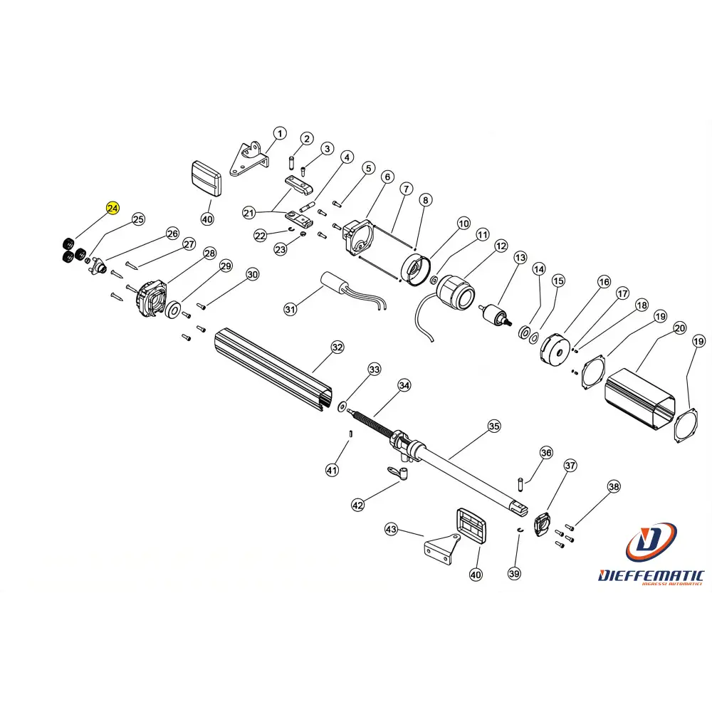 121031 Ingranaggio Z28 M1 Nylon Linear 11 Vh 230V Ricambio