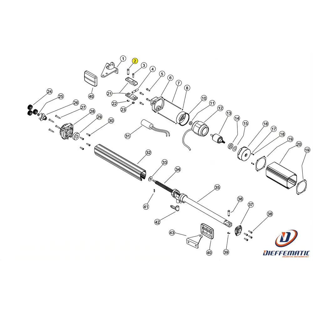 121092 Perno D12 Per Forcella Posteriore Linear 11 Vh 230V Ricambio