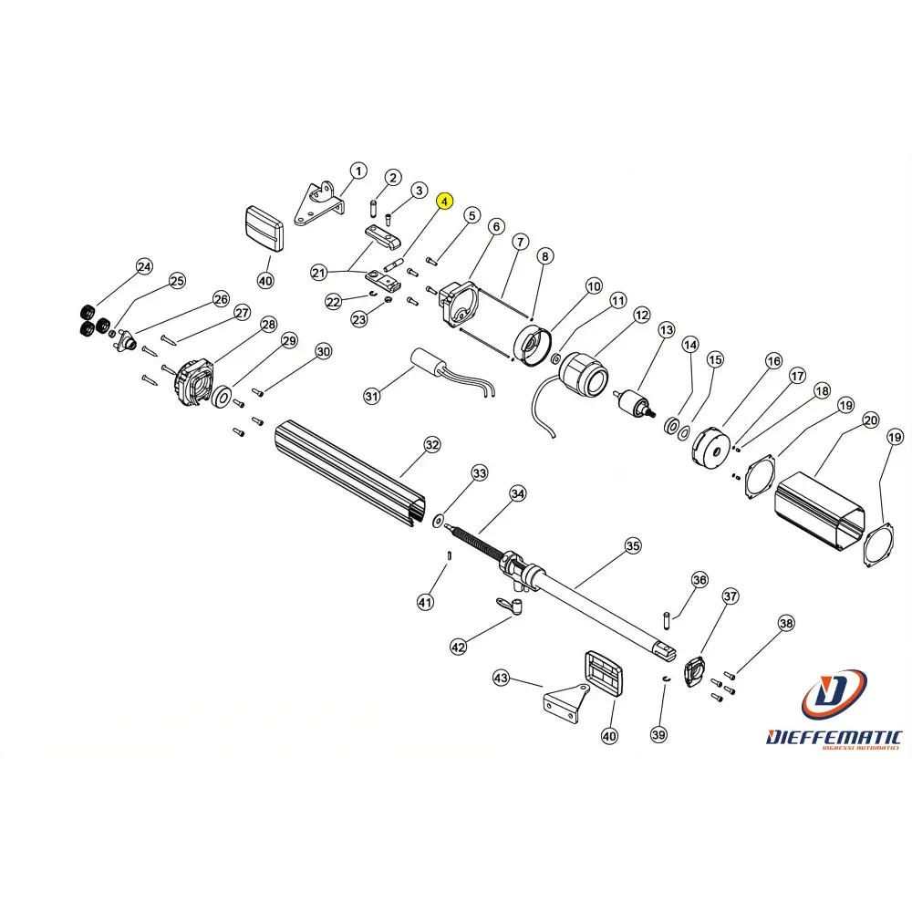 121093 Perno D10 Per Forcella Posteriore Linear 11 Vh 230V Ricambio