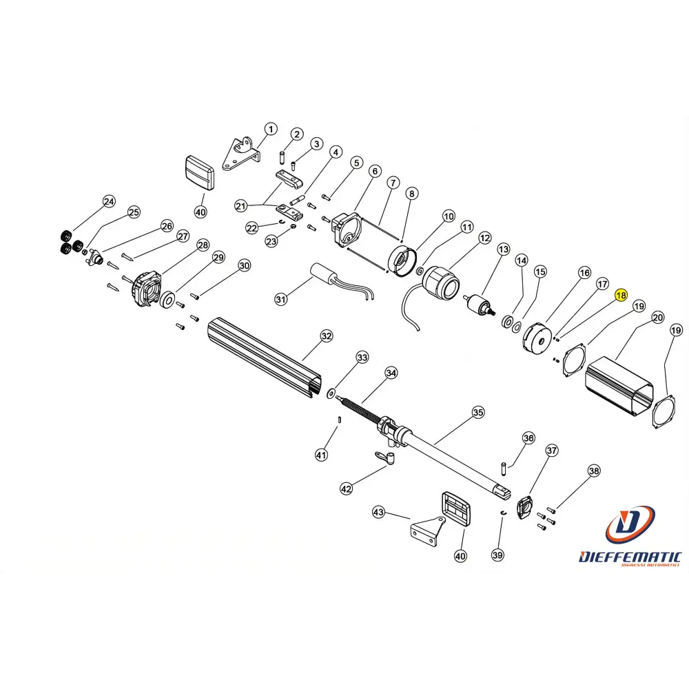 122001 Distanziale Ad Esagono M3 Linear 11 Vh 230V Ricambio
