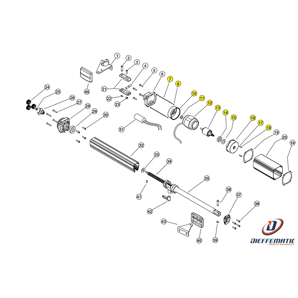 12548 Motore Completo Linear 11 Vh 230V Ricambio