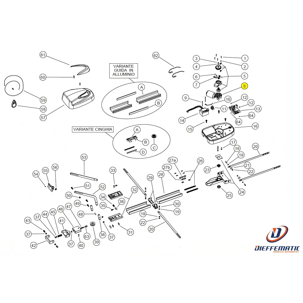 130015/2 Motore Elettrico 24V Con Encoder Utile Uniko Ricambio