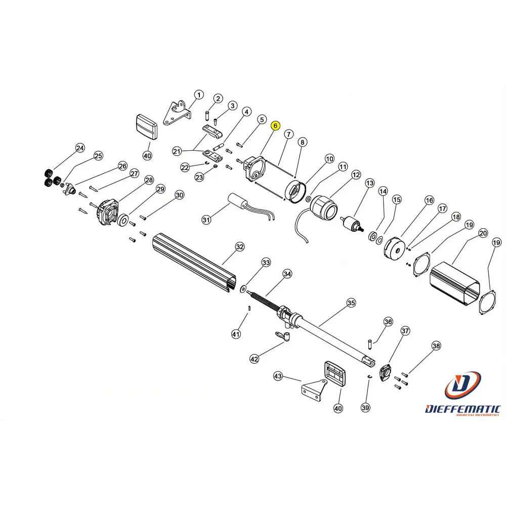 140025/A Coperchio Posteriore Linear 11 Vh 230V Ricambio