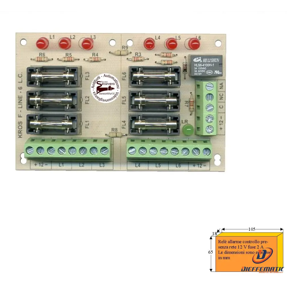 2 Gruppi Distributore Alimentazioni 12 V Protette Securvera Ss-Faemd2Gsfb