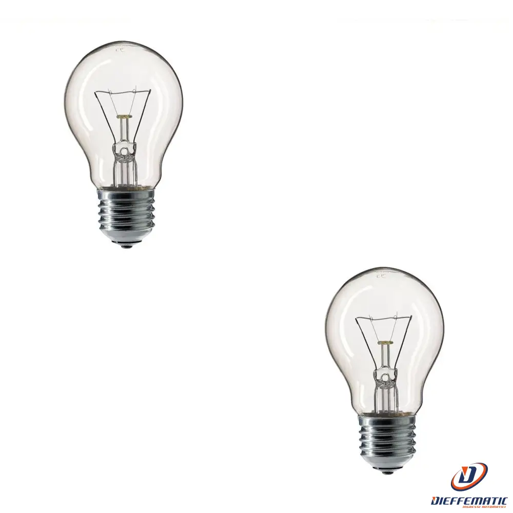 2 Lampade 220V 70W E27 Ad Incandescenza Per Semaforo Securvera Ss-Lrs2Le27Sa