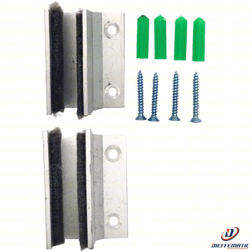 2 Pezzi Di Guida A Terra Per Porta Cristallo Vetro Spessore Max 15Mm 1.5Cm Dg03