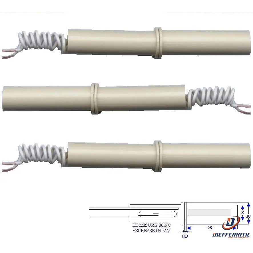 3 Contatti Magnetici Nc A Sigaretta Plastica Securvera St-415