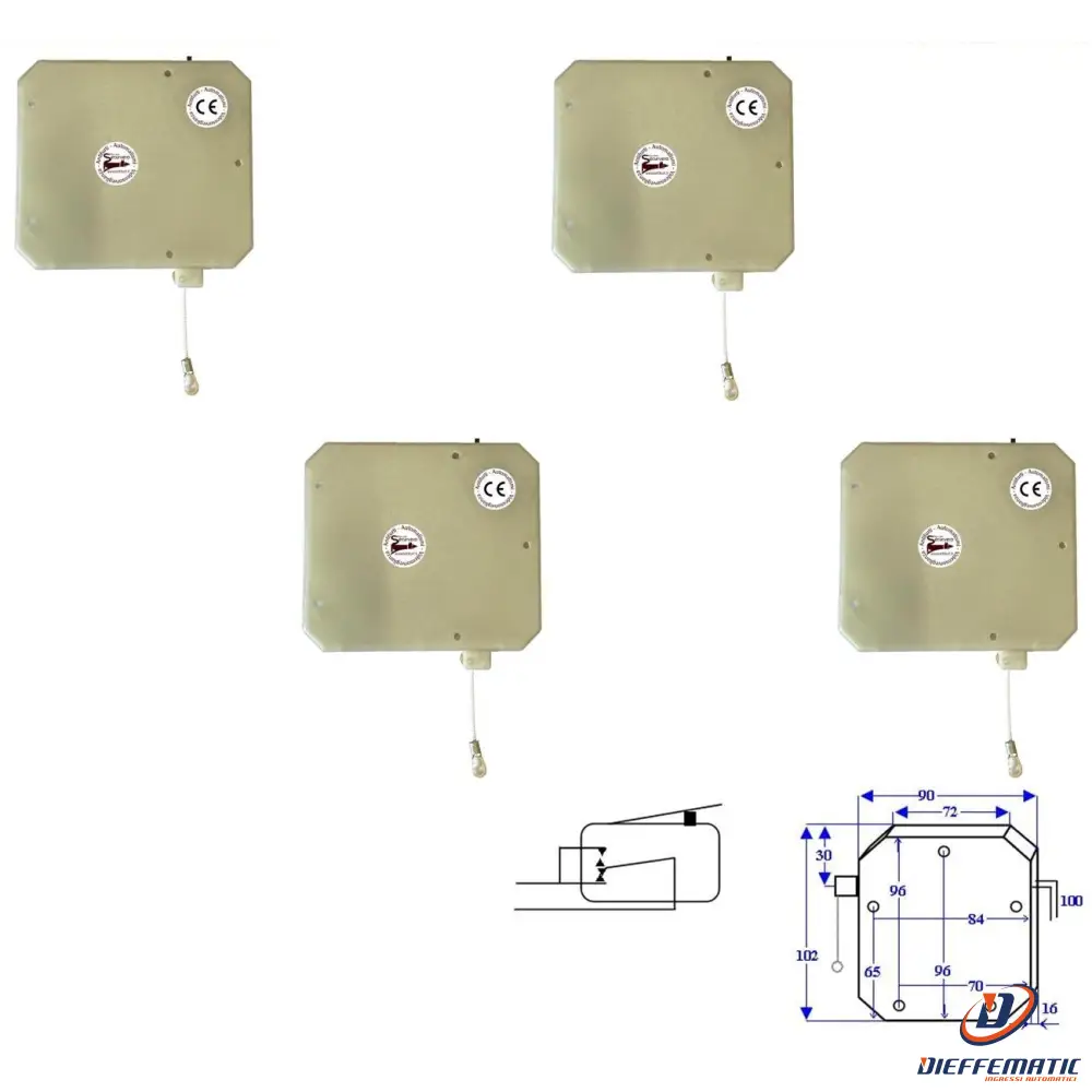 4 Roller O Sintap Contatto A Cordino Serrande Tapparelle Securvera Ss-Salqcscste