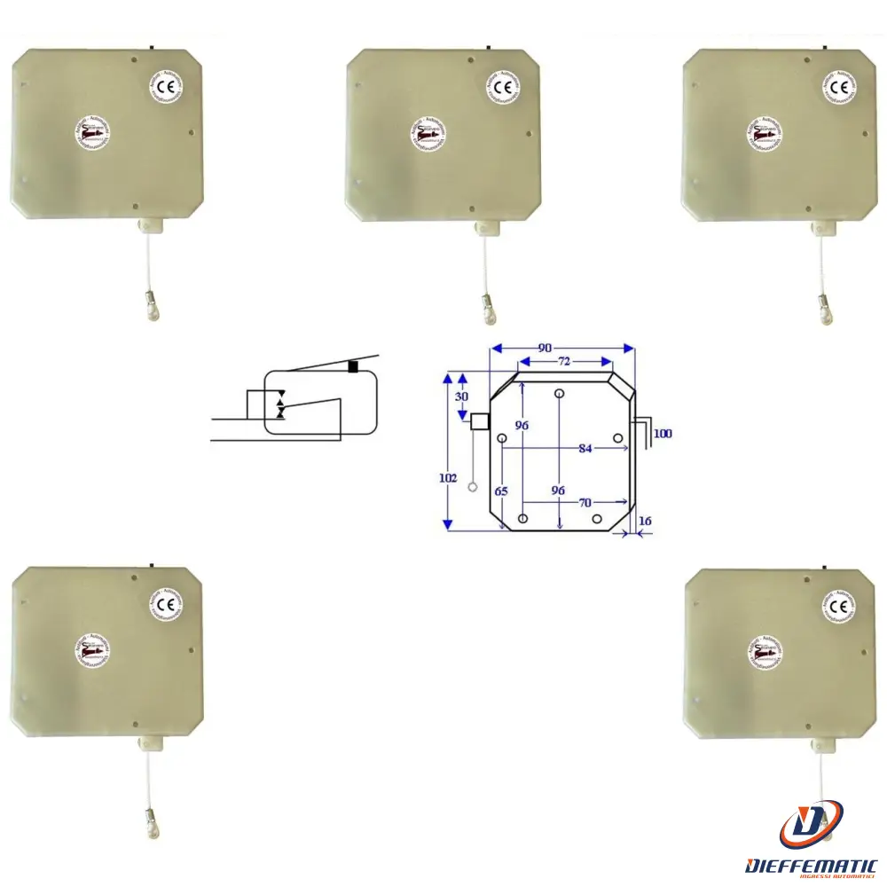 5 Roller O Sintap Contatto A Cordino Serrande Tapparelle Securvera Ss-Sal5Cscste