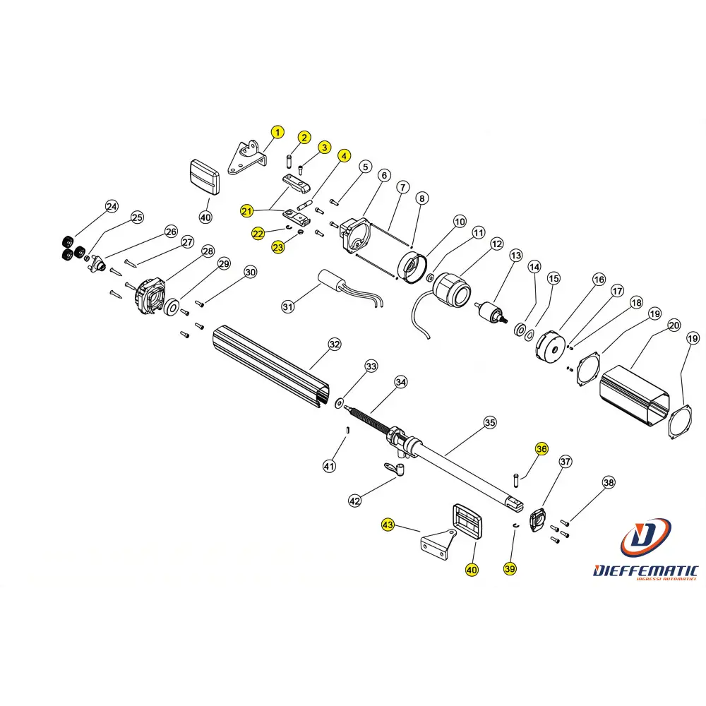 Acc001 Accessori Di Fissaggio Linear 11 Vh 230V Ricambio