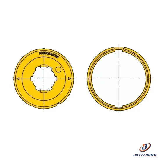 Adattatore Tondo 70X1,5 Ruota + Corona Nice 516.27001 Automazione Automatismi