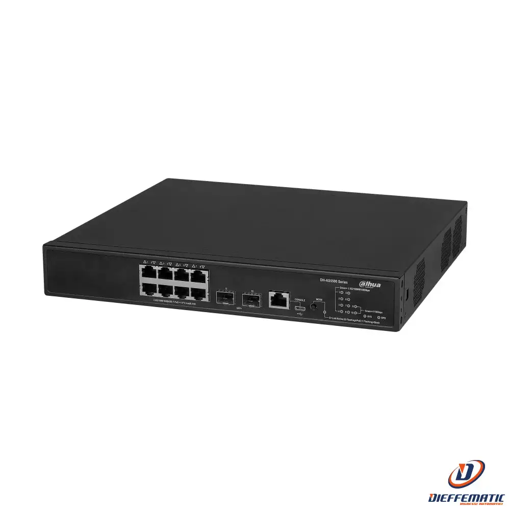 Aggregation Switch L3 Managed Dahua As5500-8mgt2xf-370 Sorveglianza Sicurezza