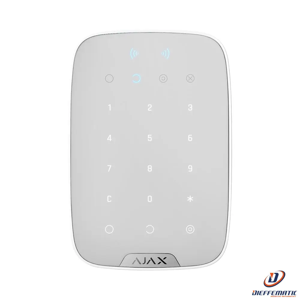 Ajax Aj-Keypadplus-W Tastiera Wireless Con Lettore Di Schede/Tag