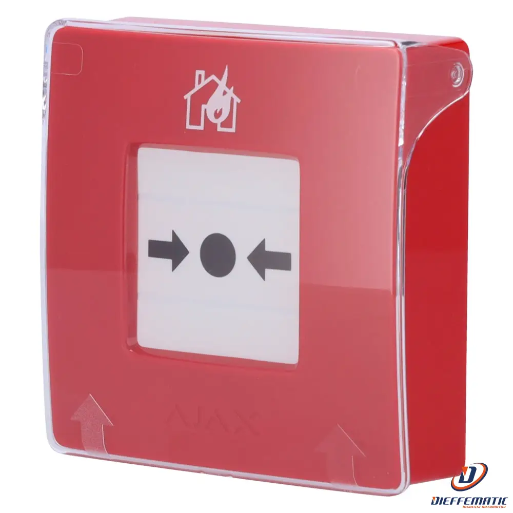 Ajax Aj-Manualcallpoint-Red Pulsante Rosso Di Allarme Antincendio Manuale