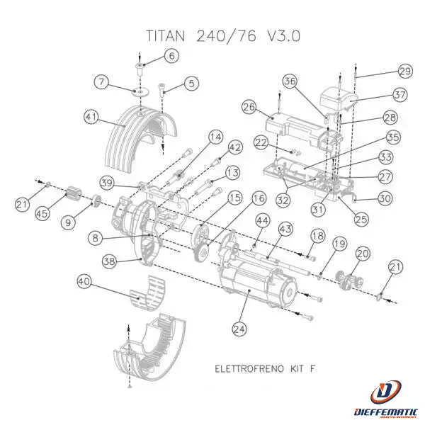 Alberino B2 Per Titan 240/76 V3.0 Acm 51240021 Automazione Automatismi Originale