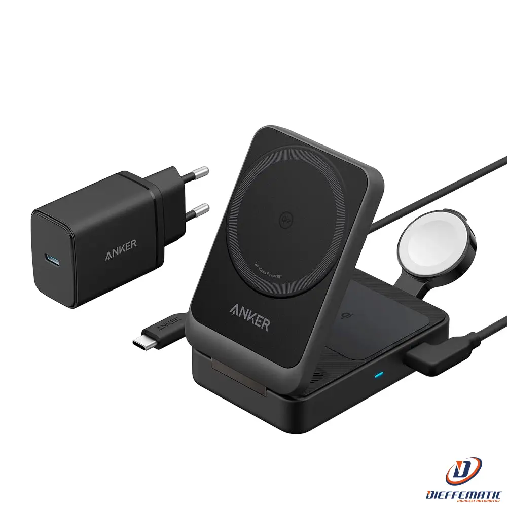Anker Ank-2557-3-In-1-B Caricabatterie Wireless 3 In 1