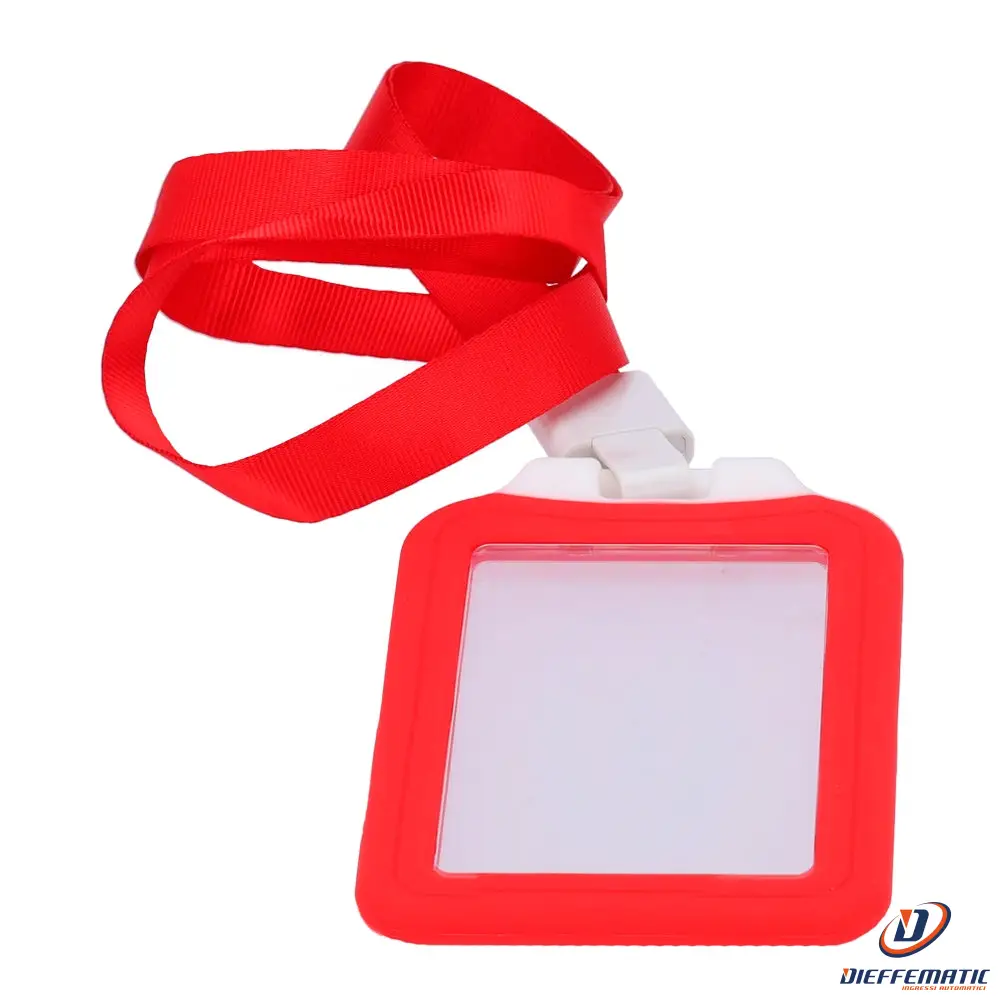 Card-Holder-V-Red Portabadge Rosso