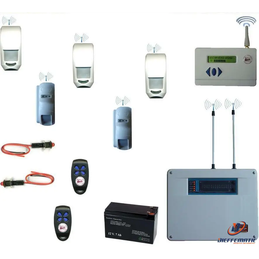 Centrale Antifurto Radio Trina 64 Zone + 6 Filo Securvera Sv-Midcrsdcga