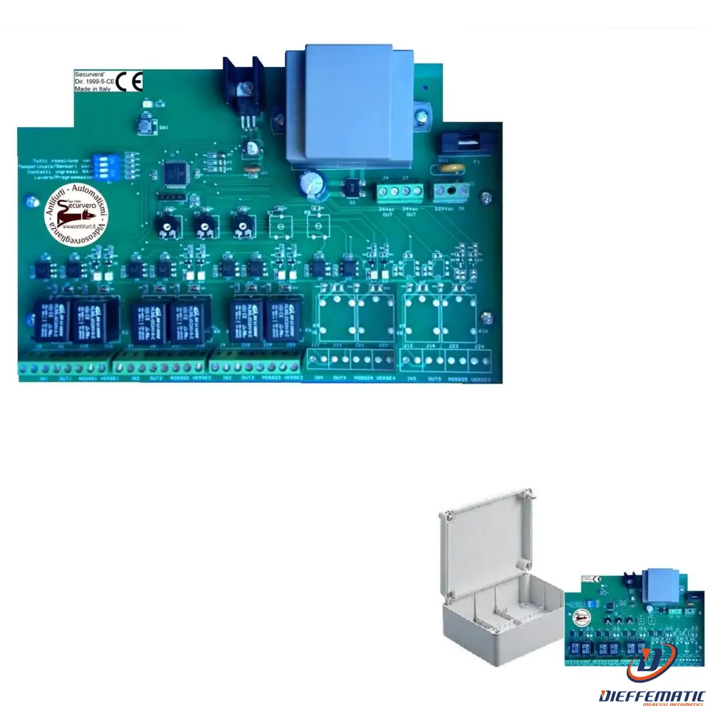 Centrale Di Comando 3 Semafori 2 Luci Prenotazione Securvera Sk-Cs3Cs3S2Lb