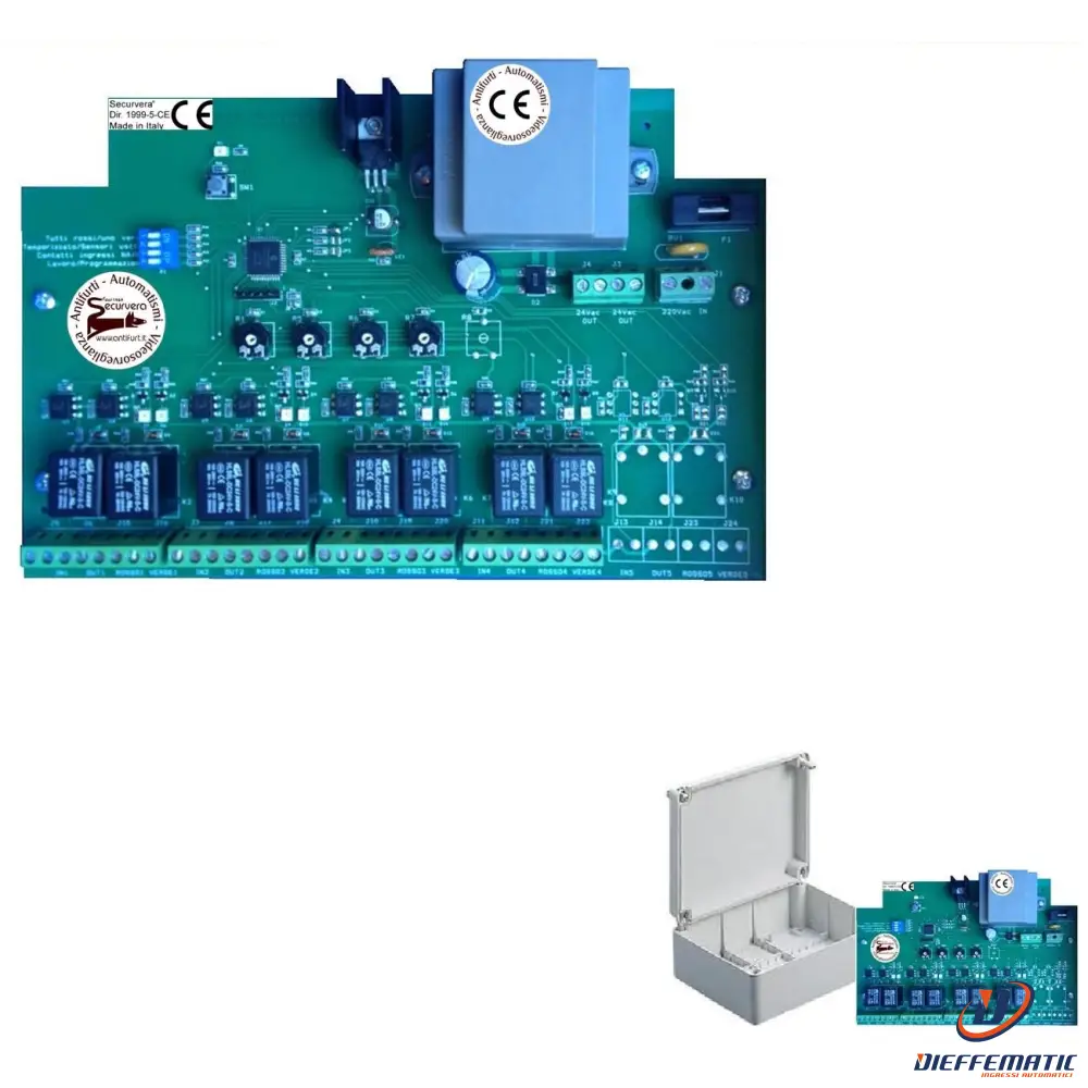 Centrale Di Comando 4 Semafori 2 Luci Prenotazione Securvera Sk-Cs4Cs4S2Lb