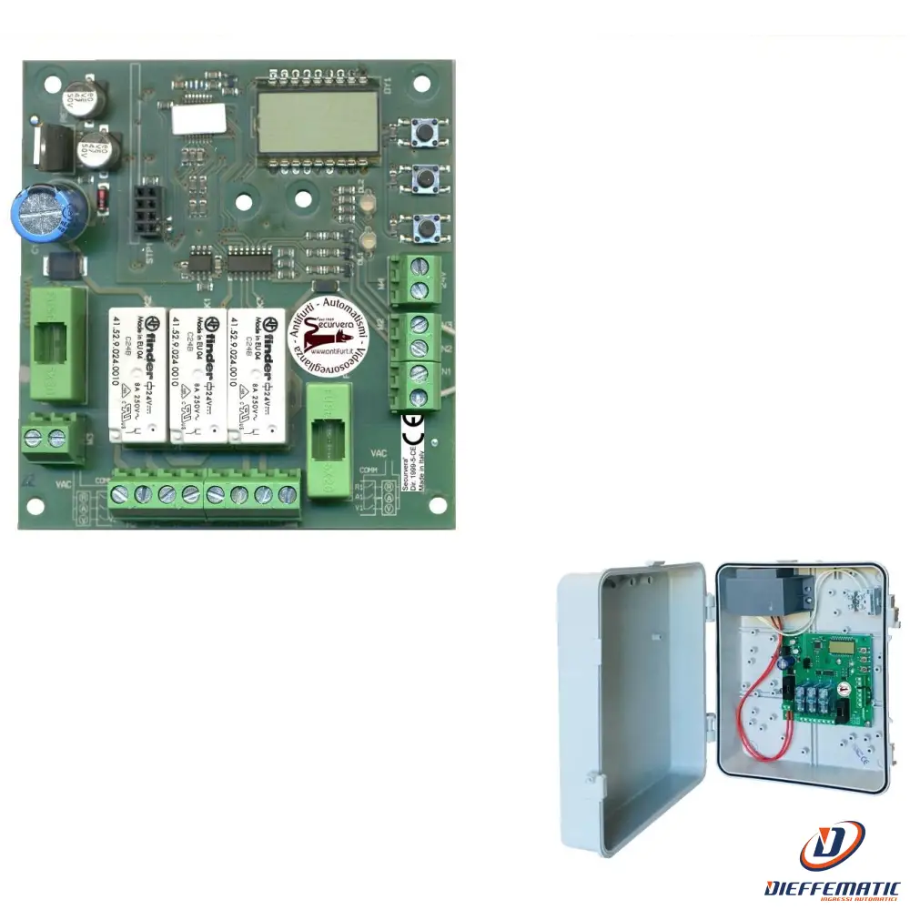 Centrale Per 2 Semafori 2/3 Luci Ciclica O Prenotazione Securvera Ss-Cescs23Ape