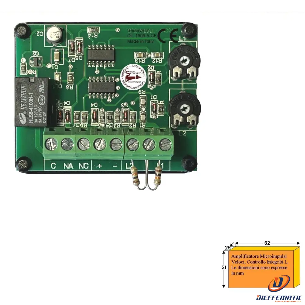 Circuito Amplificatore 2 Linee Bilanciate Securvera Ss-Twnmavsibad