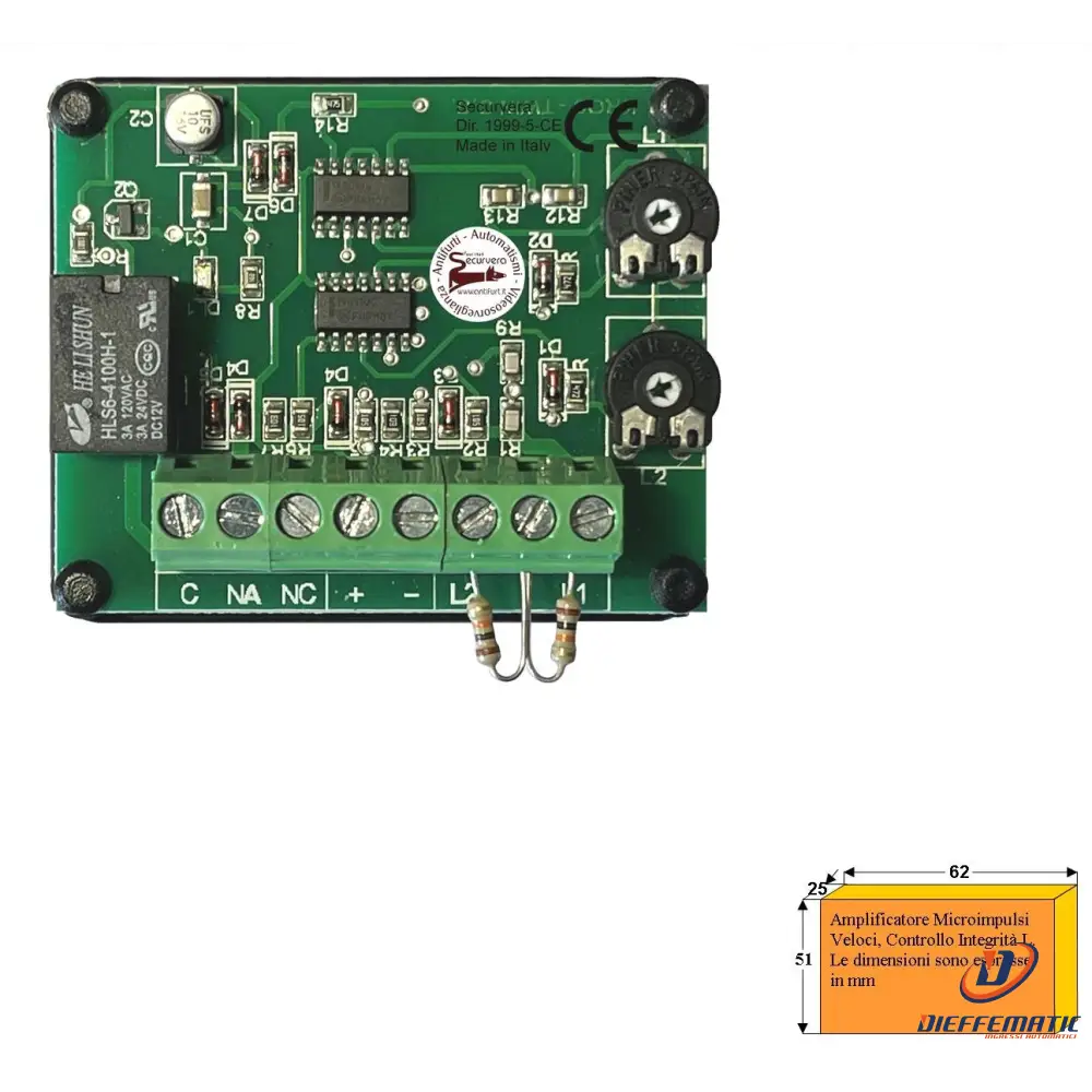 Circuito Amplificatore 2 Linee Bilanciate Securvera Ss-Twnmavsibb