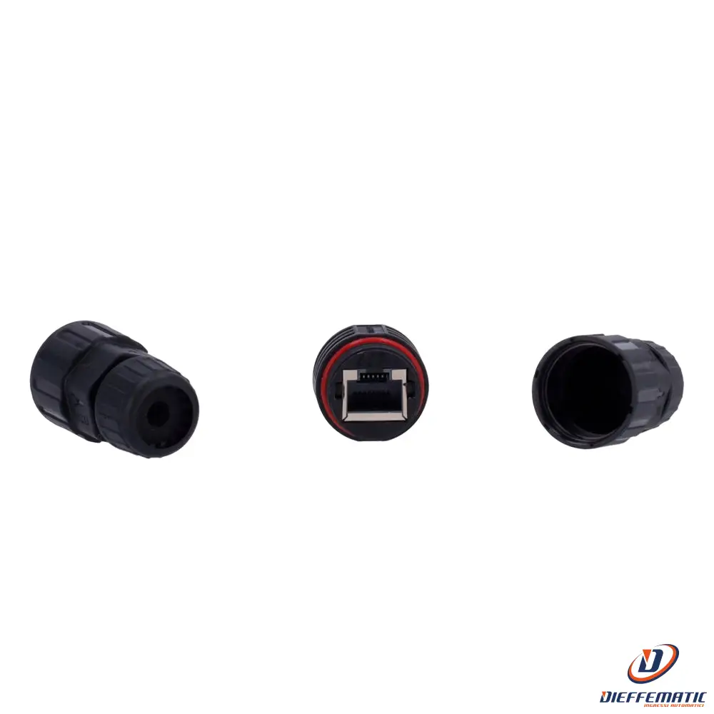Con-Rj45-Gland-W-Black Connettore Con Raccordo