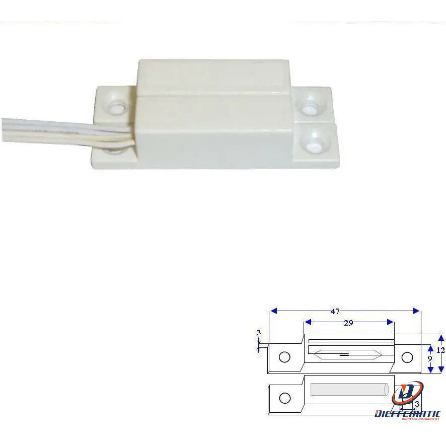 Contatto Magnetico Alette Fissaggio Nc + Tamper Securvera St-405Cmpafta