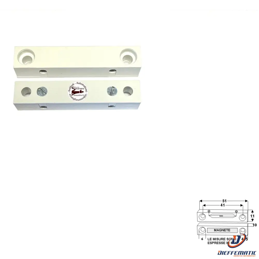 Contatto Magnetico Da Esterno Per Infissi Non Ferrosi Securvera St-41Bcmepfva