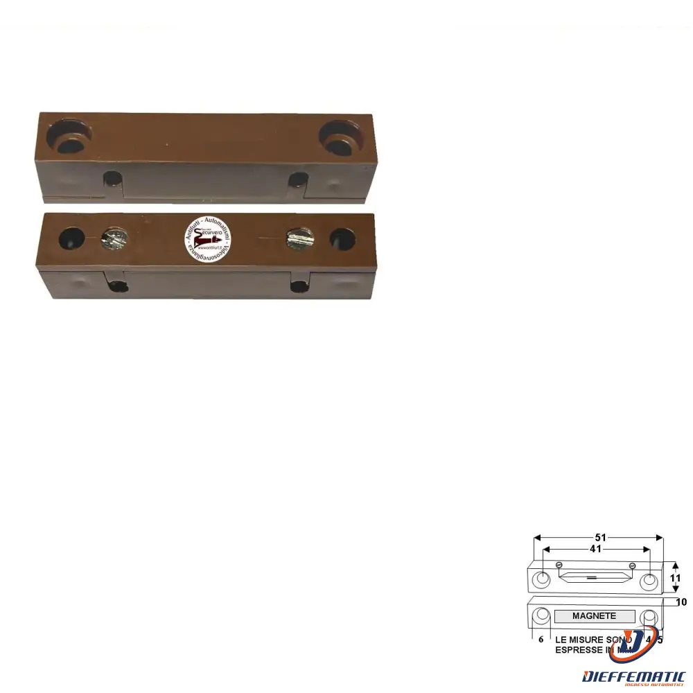 Contatto Magnetico Da Esterno Per Infissi Non Ferrosi Securvera St-41Mcmepfvc