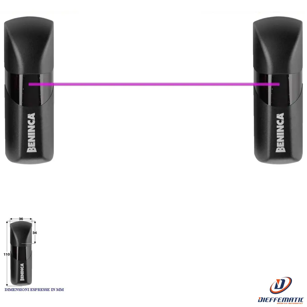 Coppia Di Fotocellule Portata 25 Metri 22/30 Vac Securvera Sv-Fpnsfpbipe