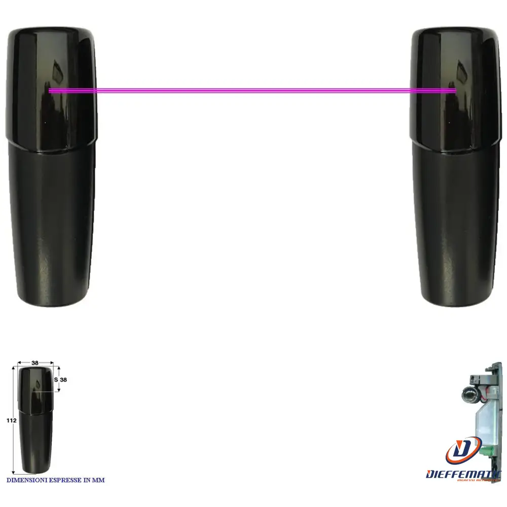 Coppia Fotocellule Ruotanti 180° 20 Mt 12/24 Vacdc Securvera Sv-Fraufrpvse
