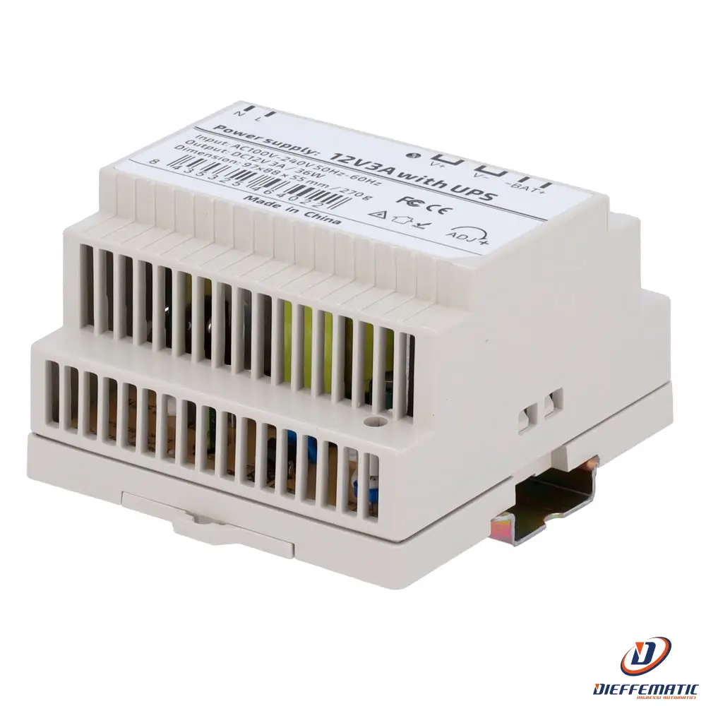 Dc12V3A-Din-Ups-P Alimentatore Con Funzione Ups