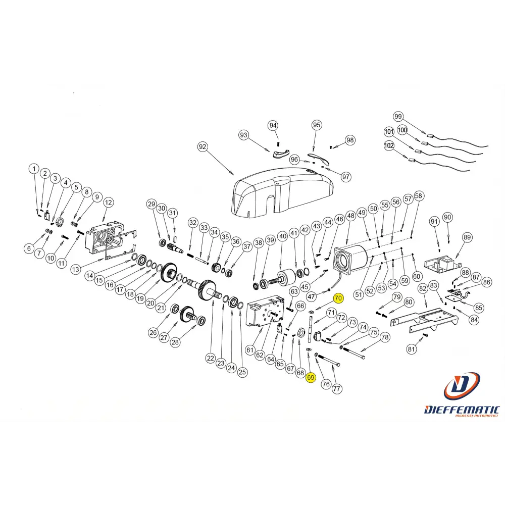 Dis005 Distanziale Perno Sblocco Plastica Basic Bazer Ricambio