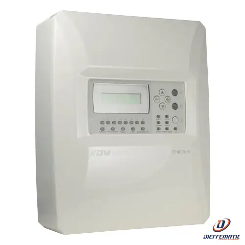 Dmtech Dmt-Fp9000-8-It Centrale Convenzionale Di 8 Zone Con Schermo Lcd