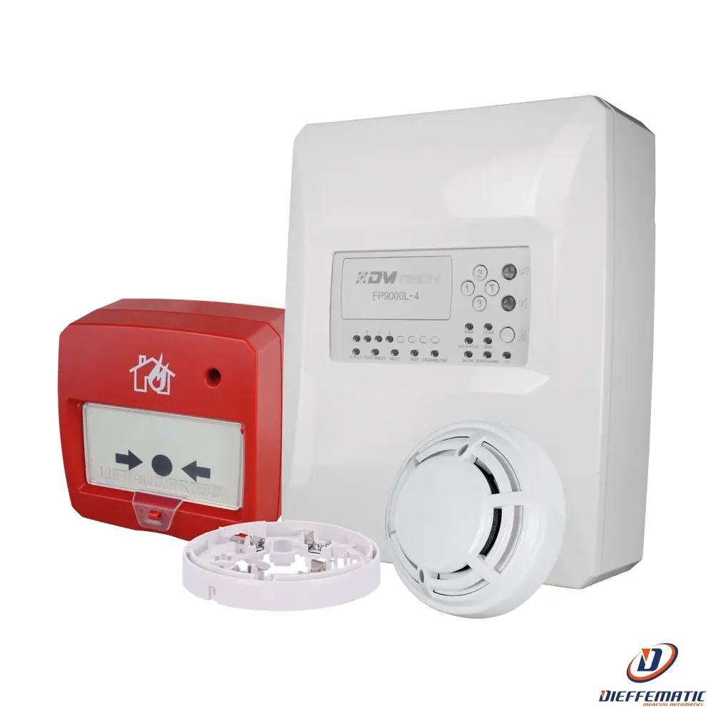 Dmtech Dmt-Fp9000L-4Kit-It Kit Centrale Convenzionale Di 4 Zone