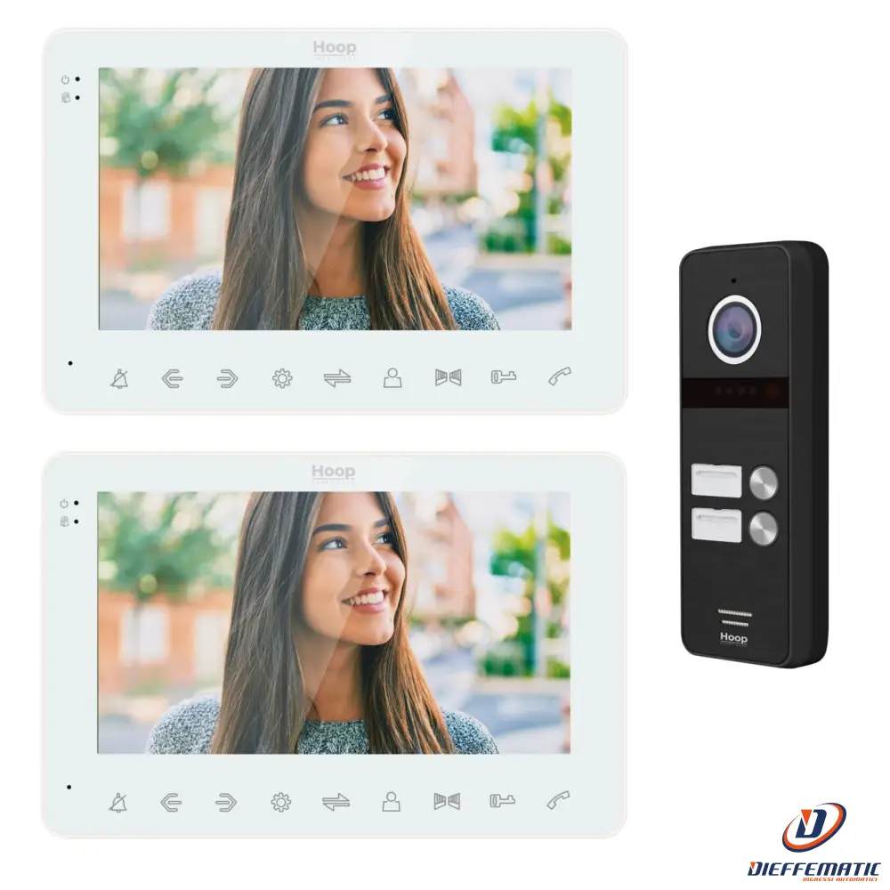 Dplus Kit Videocitofono 2 Monitor Interni + UnitĂ Esterna Kit2_Tag7Wifiw