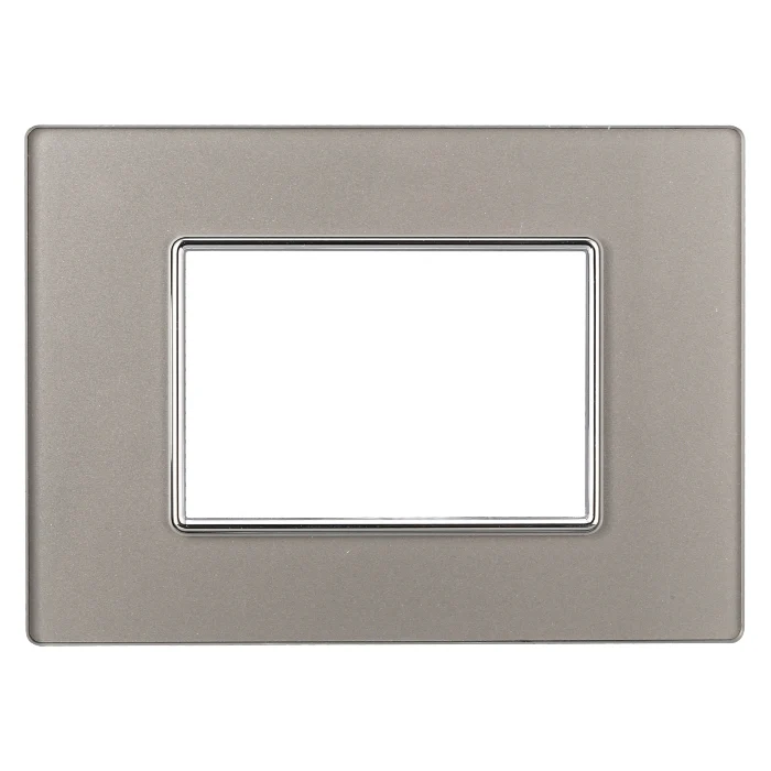 Ettroit An84306 Placca Vetro 3P Silver