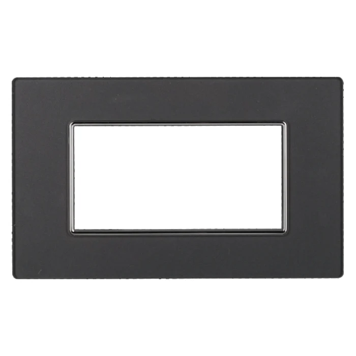 Ettroit An84410 Placca Vetro 4P Acciaio Scuro