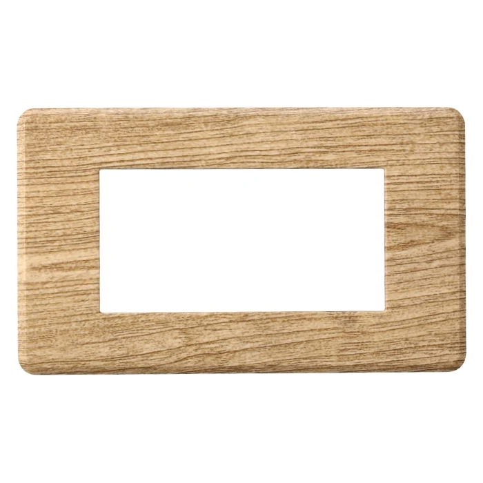 Ettroit An87405 Placca Slim 4P Legno Scuro