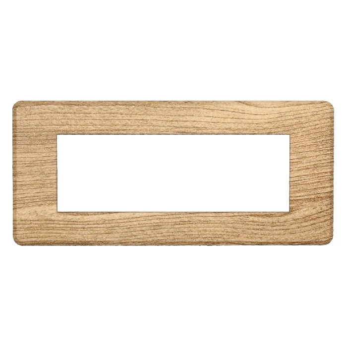 Ettroit An87605 Placca Slim 6P Legno Scuro