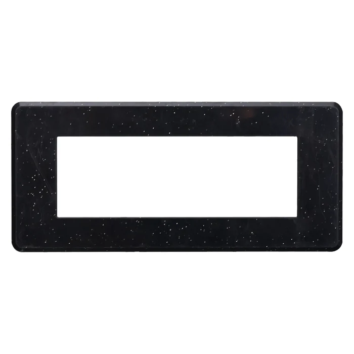 Ettroit An87624 Placca Slim 6P Nero Brillante